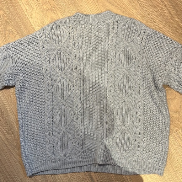 Topshop Light Blue Chunky Cable Knot Sweater (US 6) - Picture 8 of 8